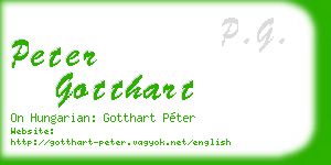 peter gotthart business card