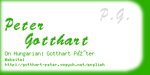 peter gotthart business card
